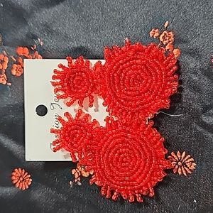 Boho seed bead earrings NWT